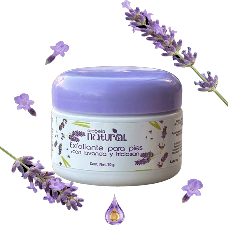 Exfoliante Para Pies Con Lavanda y Triciosan